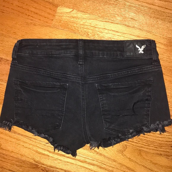 American Eagle Black Jean Shorts - Picture 2 of 2